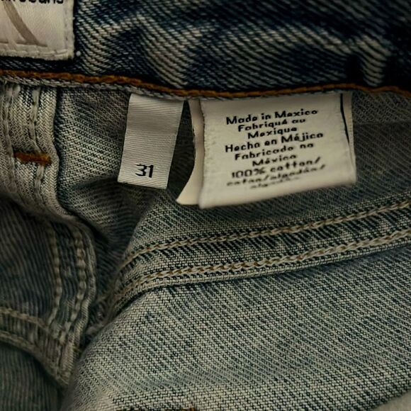 90s CK Calvin Klein Vintage Y2K Denim Jeans Light Blue Wash Mens Easy Fit 31 - Picture 12 of 14